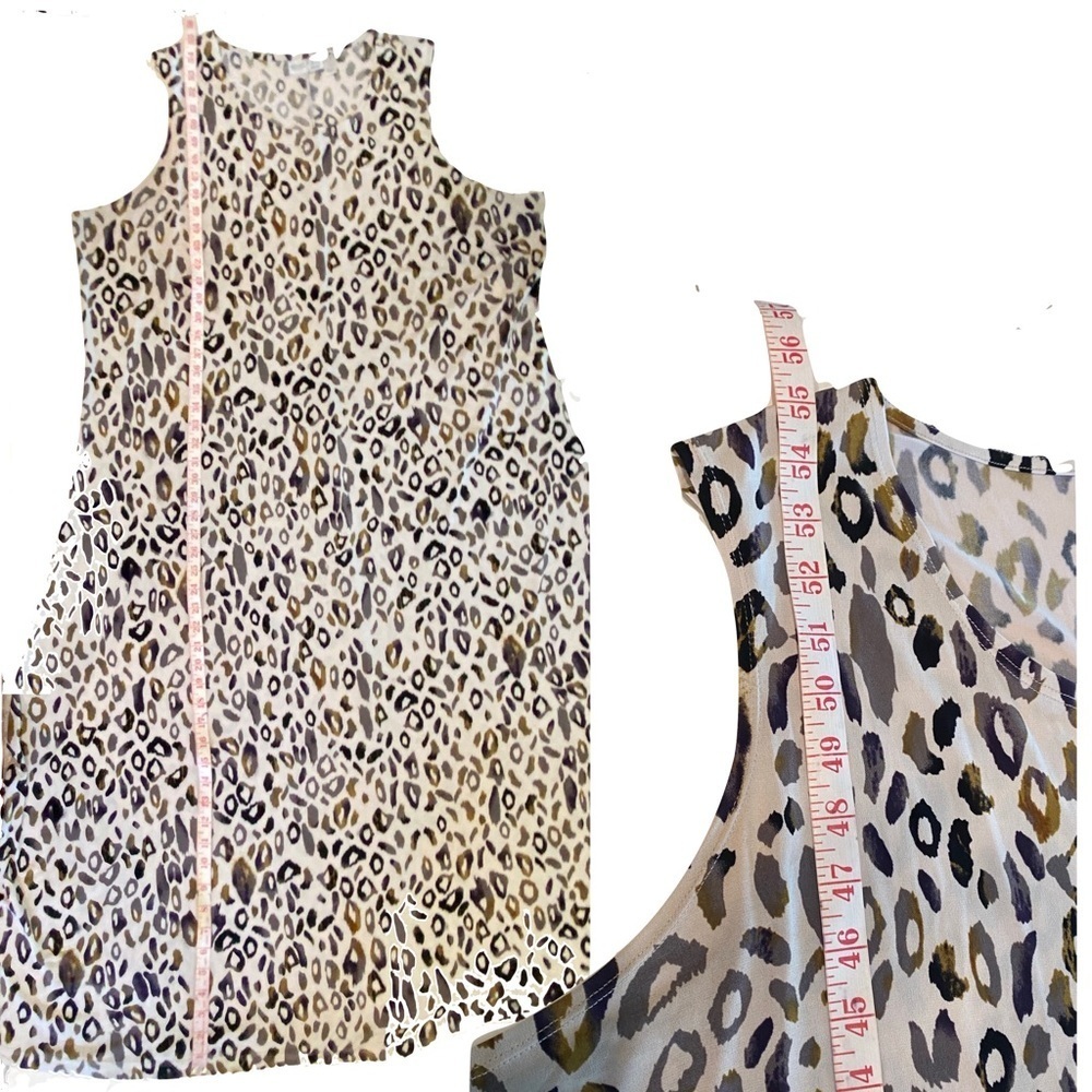 Attitudes by Renee Unstructured Stretchy Animal Print Maxi Dress - Size 3X - Picture 8 of 8